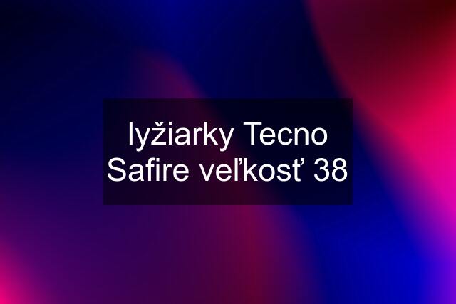 lyžiarky Tecno Safire veľkosť 38