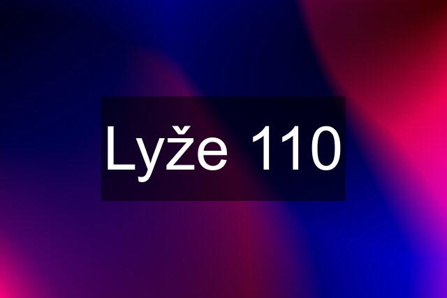 Lyže 110