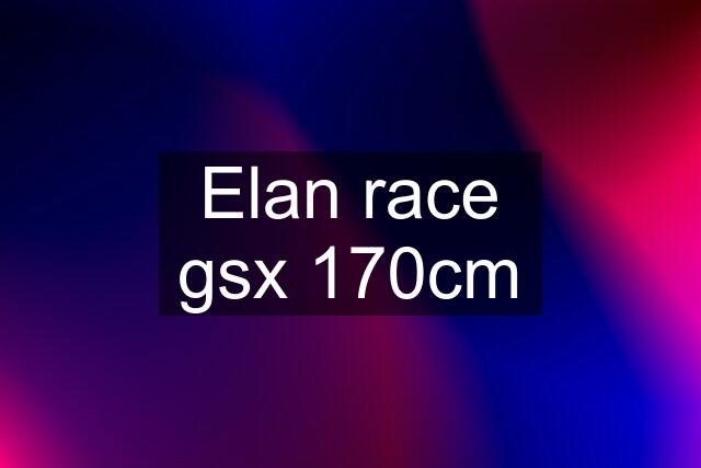 Elan race gsx 170cm