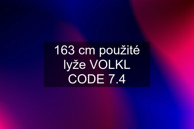 163 cm použité lyže VOLKL CODE 7.4