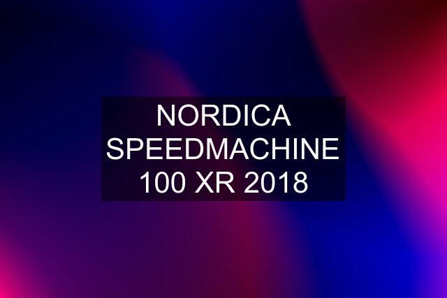 NORDICA SPEEDMACHINE 100 XR 2018