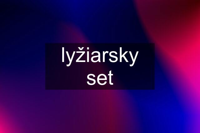 lyžiarsky set