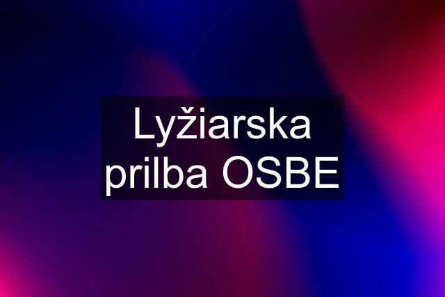 Lyžiarska prilba OSBE