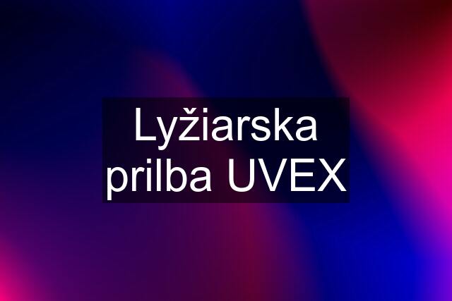 Lyžiarska prilba UVEX