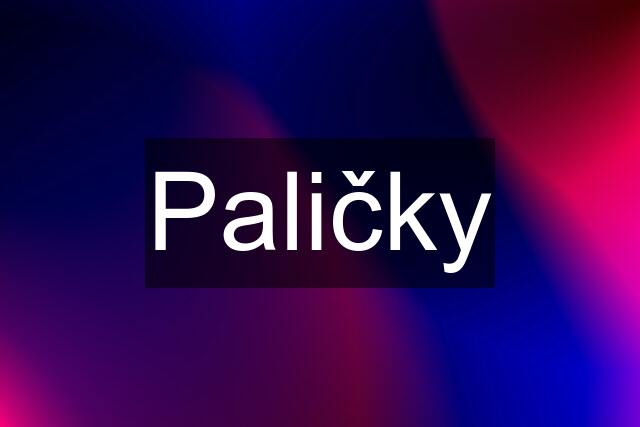 Paličky