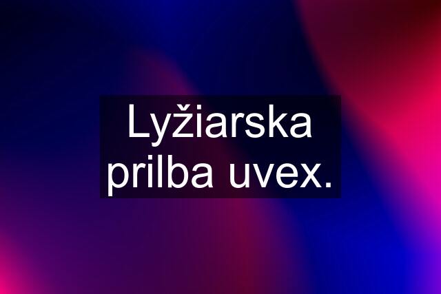 Lyžiarska prilba uvex.