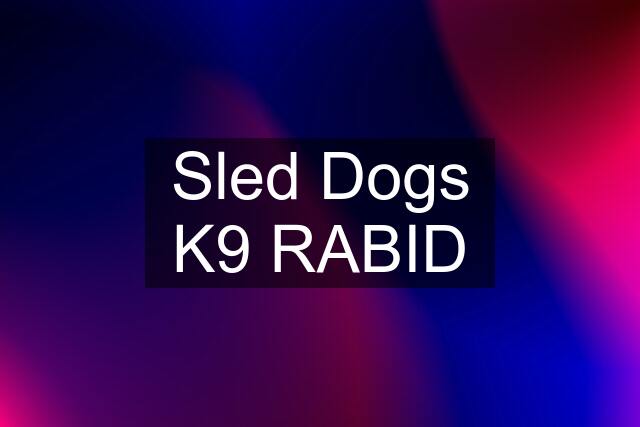 Sled Dogs K9 RABID