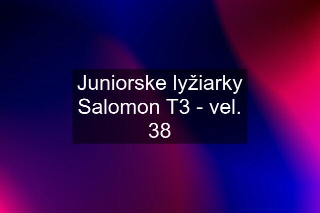 Juniorske lyžiarky Salomon T3 - vel. 38