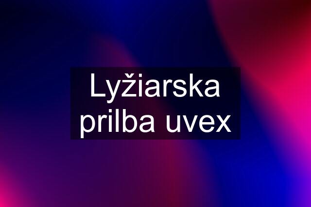 Lyžiarska prilba uvex