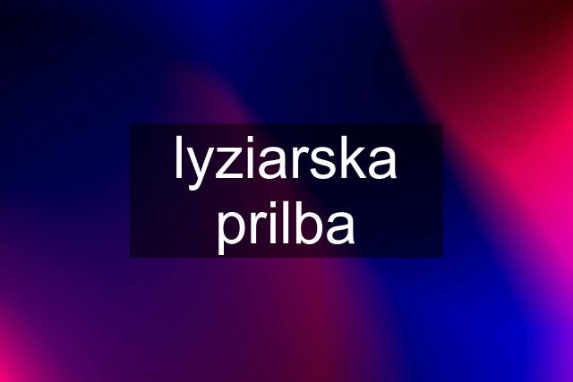 lyziarska prilba