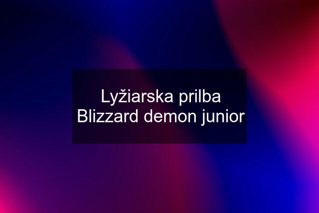 Lyžiarska prilba Blizzard demon junior