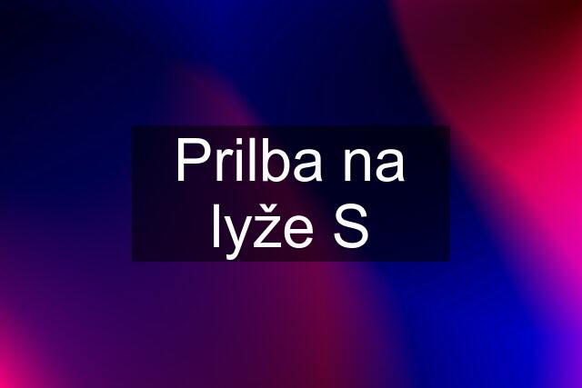 Prilba na lyže S