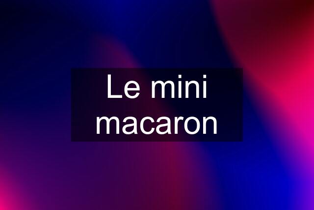 Le mini macaron