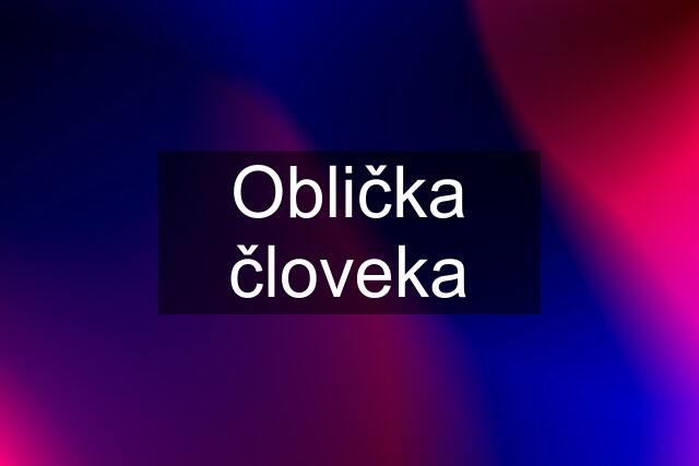 Oblička človeka