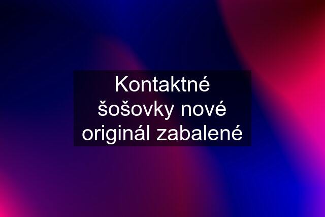 Kontaktné šošovky nové originál zabalené