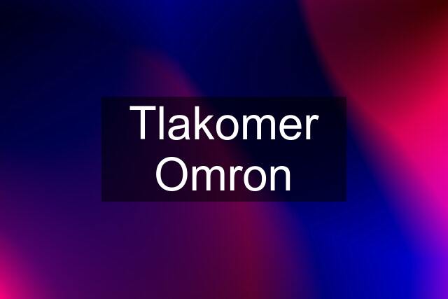 Tlakomer Omron