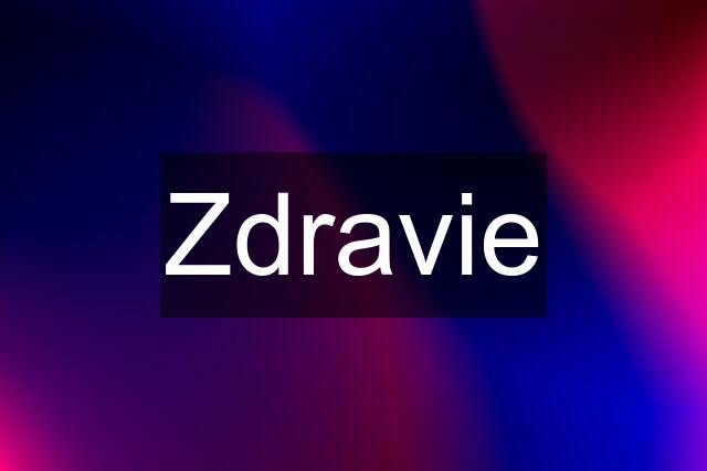 Zdravie