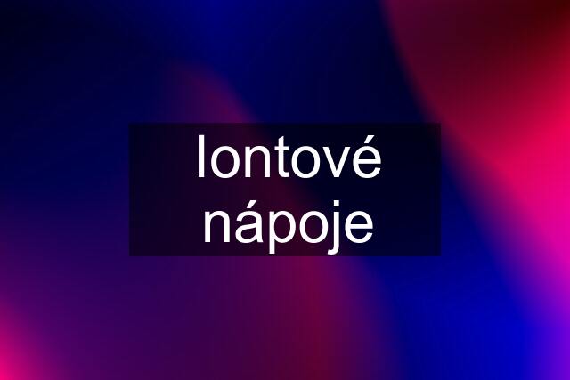 Iontové nápoje