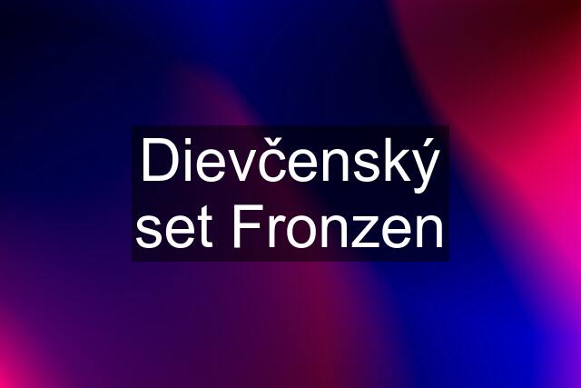 Dievčenský set Fronzen