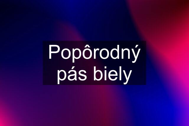 Popôrodný pás biely