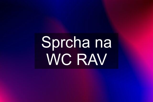 Sprcha na WC RAV