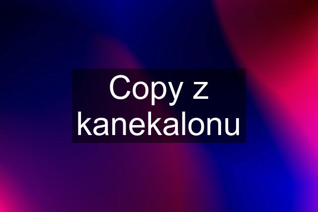 Copy z kanekalonu