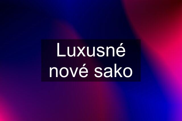 Luxusné nové sako