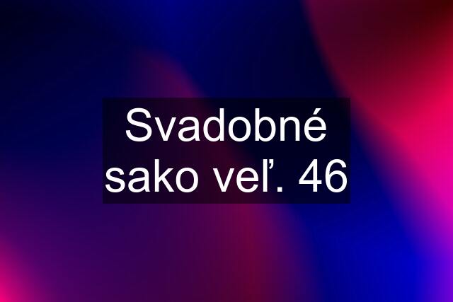 Svadobné sako veľ. 46