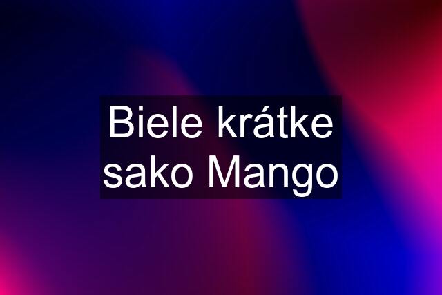 Biele krátke sako Mango