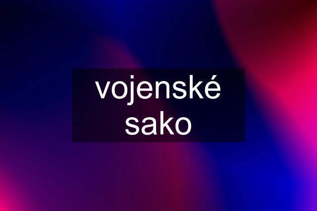 vojenské sako