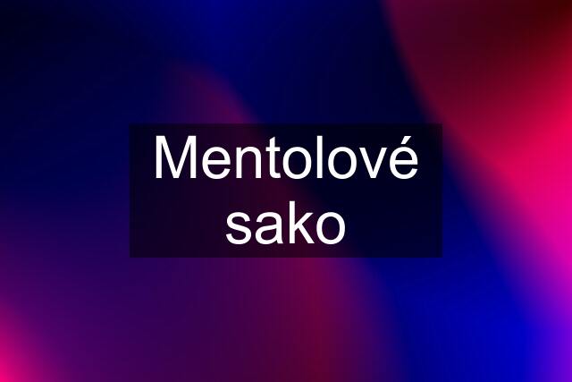 Mentolové sako