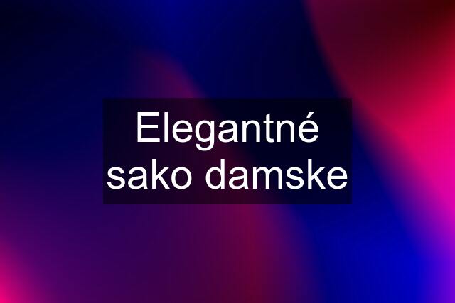 Elegantné sako damske