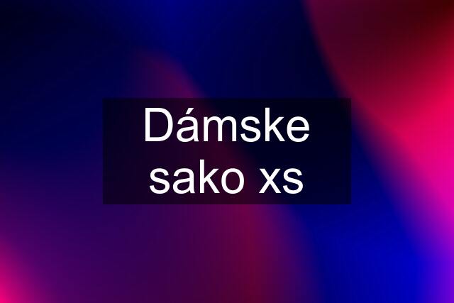 Dámske sako xs