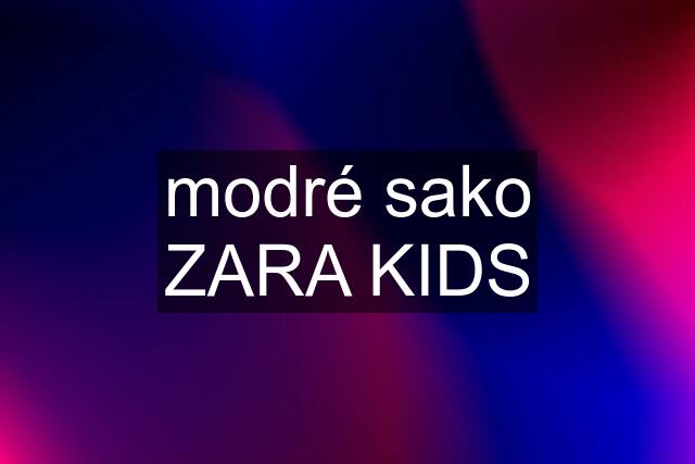 modré sako ZARA KIDS