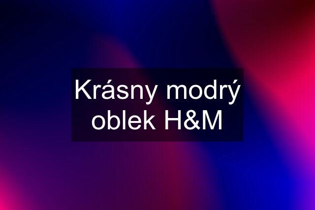 Krásny modrý oblek H&M