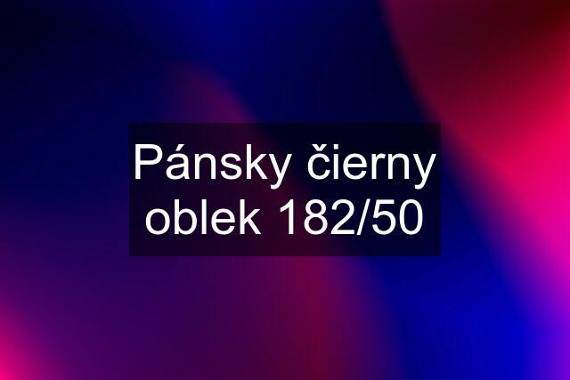 Pánsky čierny oblek 182/50