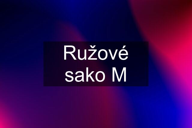 Ružové sako M