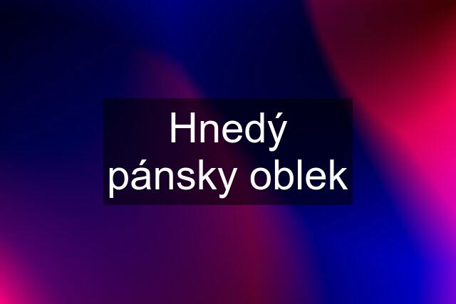 Hnedý pánsky oblek