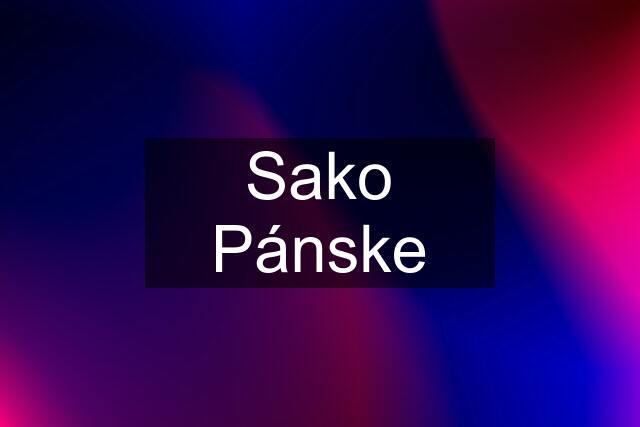 Sako Pánske