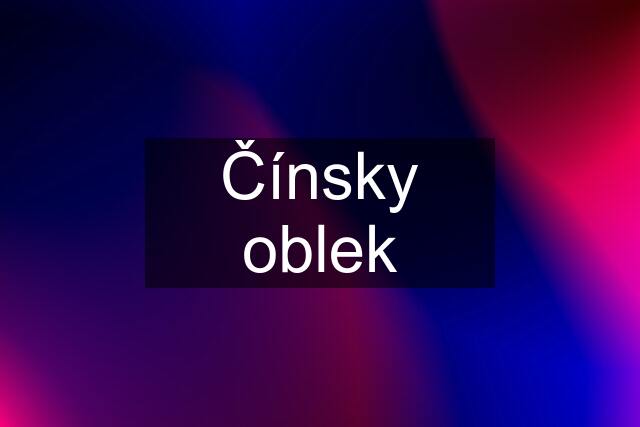 Čínsky oblek