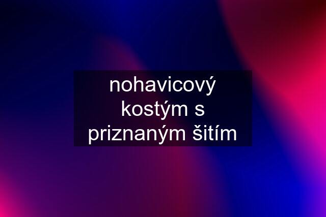 nohavicový kostým s priznaným šitím