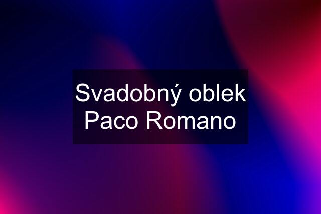 Svadobný oblek Paco Romano