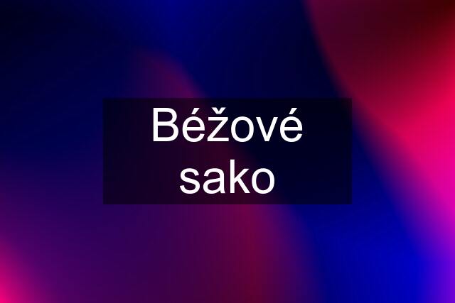 Béžové sako