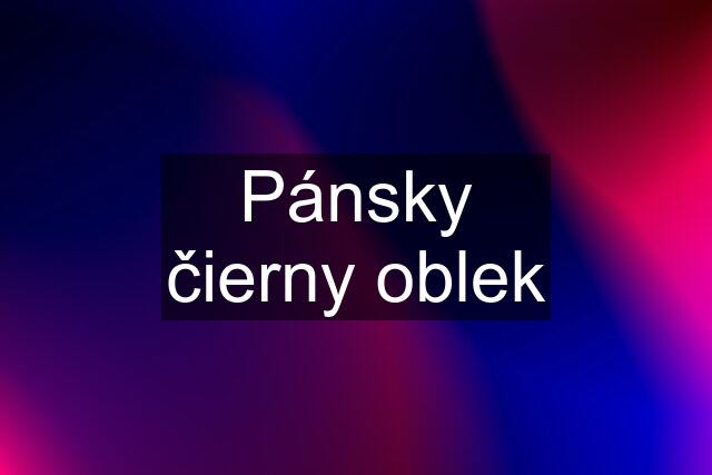 Pánsky čierny oblek