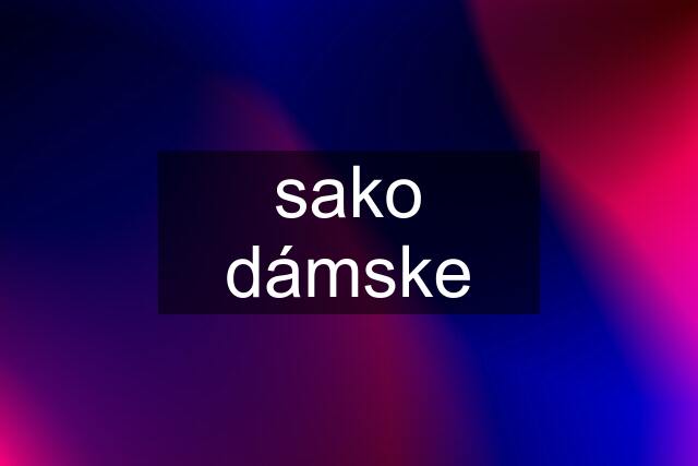 sako dámske