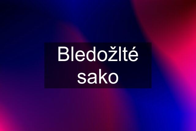 Bledožlté sako