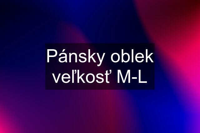 Pánsky oblek veľkosť M-L