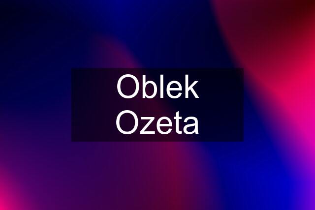 Oblek Ozeta