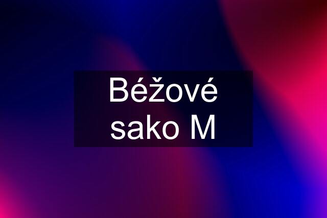 Béžové sako M