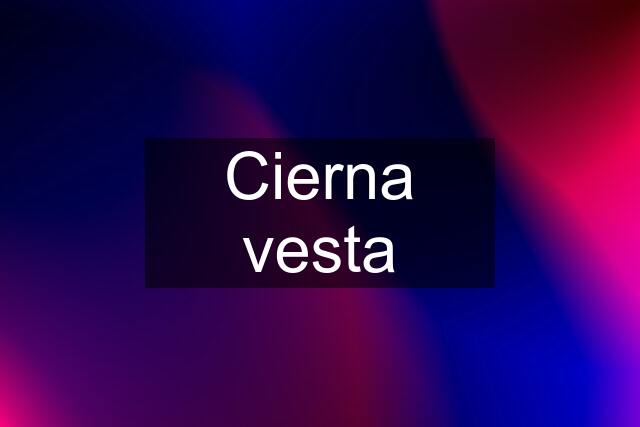 Cierna vesta